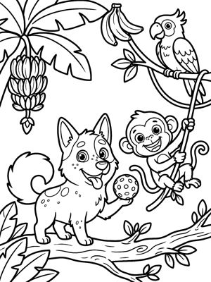 Printable: Jungle swing