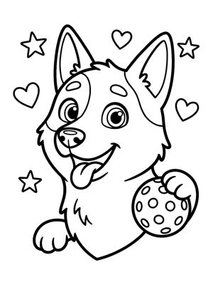 Printable: Foxy and his ball